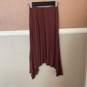 Forever 21 Burgundy Red Brown Flowy Skirt